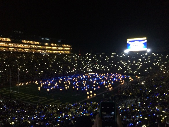 Lights during the half-time show